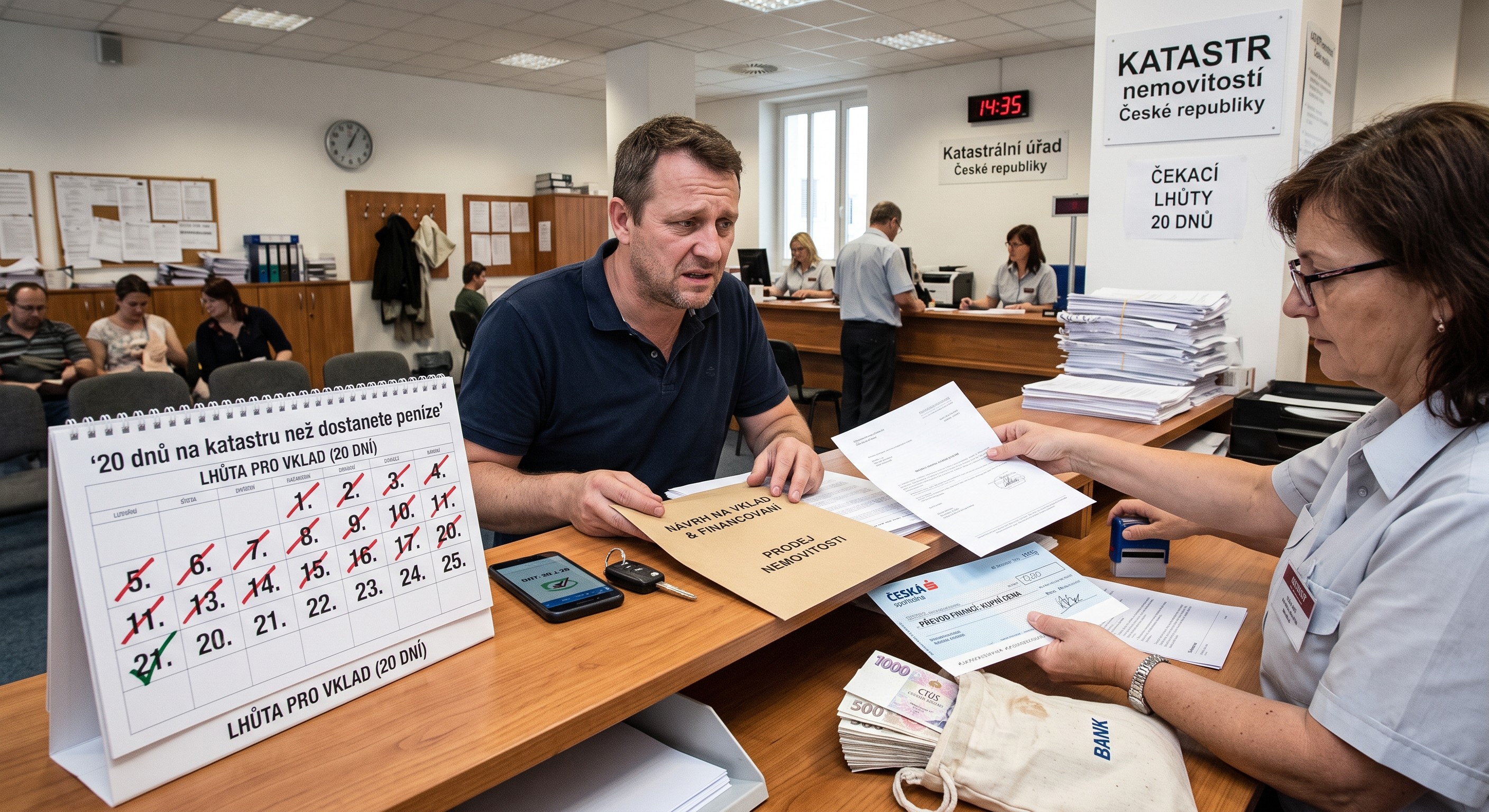 20 dnů na katastru než dostanete peníze